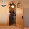 Top Round Circle Solid Wood Hinged Door Customizable Entry Wood Door